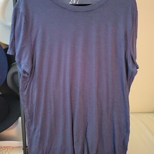 Maurices 24/7 Blue Short Sleeve Top Size XL